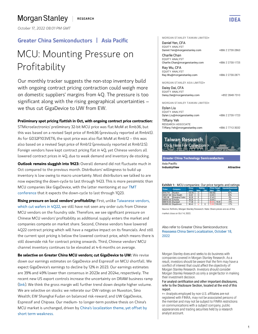 2022-10-17-Morgan Stanley-Greater China Semiconductors MCU Mounting Pressure on Prof...-987671572022-10-17-Morgan Stanley-Greater China Semiconductors MCU Mounting Pressure on Prof...-98767157_1.png